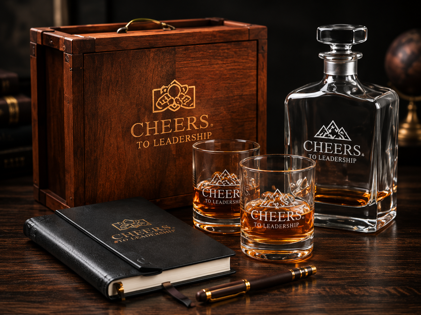 Cheers to Leadership decanter set
